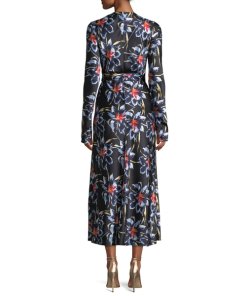 Diane von Furstenberg The DVF Tilly Lanell Floral Print Satin Dress