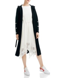 Maje Maelio Long Hooded Cardigan