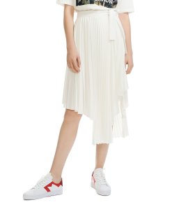 Maje Jaxy Asymmetric Pleated Skirt