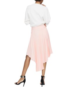 Maje Jaxy Asymmetric Pleated Skirt
