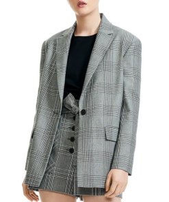 Maje Vaime Check Suit Jacket