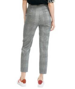 Maje Plino Check Straight Cropped Pants