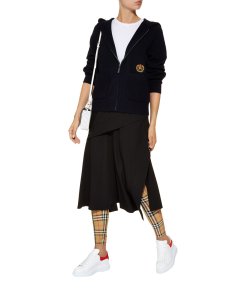 Burberry Embroidered Archive Logo Cashmere Hoodie