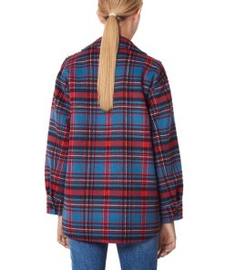 Sandro Mar Embellished Flannel Jacket