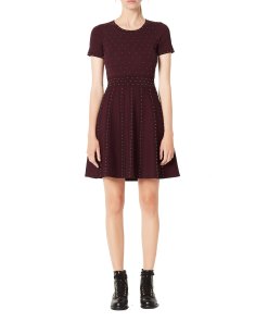 Sandro Montaigne Studded Knit Dress