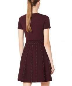 Sandro Montaigne Studded Knit Dress