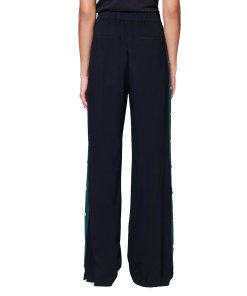 Veronica Beard Russo High-Waist Side-Snap Wide-Leg Pants