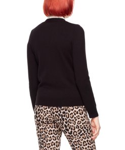 Kate Spade Meow Leopard Embroidered Cardigan