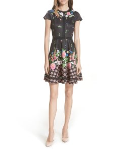 Ted Baker Daissie Florence Trim Skater Dress