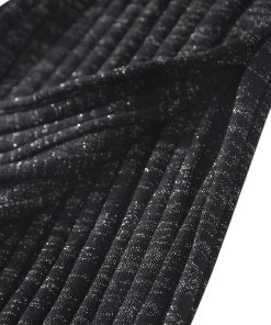 Theory Metallic Wide-Rib Fitted Mockneck Sweater