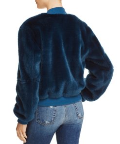 Elizabeth and James Ellington Faux Fur Bomber Jacket