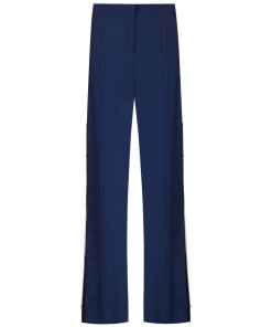 Veronica Beard Russo High-Waist Side-Snap Wide-Leg Pants