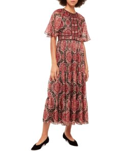 Kate Spade Medallion Metallic Midi Dress