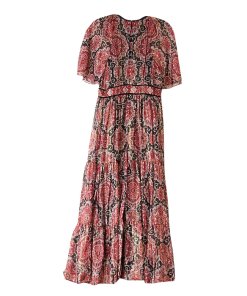 Kate Spade Medallion Metallic Midi Dress