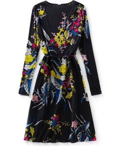 Diane von Furstenberg Camden Floral Long-Sleeve Wrap Dress