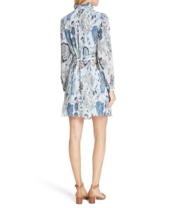 Tory Burch Deneuve Ruffle-Trim Floral-Print Dress