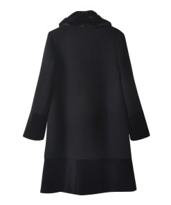 Kate Spade Faux Fur Collar Velvet-Trim Coat