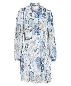 Tory Burch Deneuve Ruffle-Trim Floral-Print Dress