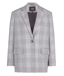 Maje Vaime Check Suit Jacket
