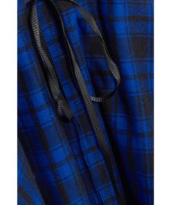 Maje Rebel Belted Check Cotton-Flannel Midi Dress