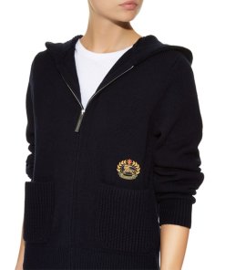 Burberry Embroidered Archive Logo Cashmere Hoodie