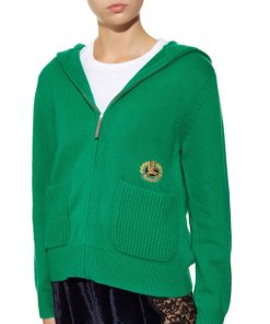 Burberry Embroidered Archive Logo Cashmere Hoodie