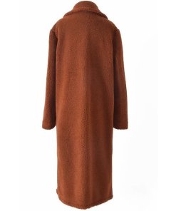 Maje Gourson Long Faux Fur Coat