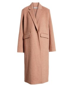 Vince Long Brushed-Wool Coat