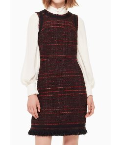 Kate Spade Multi Tweed Fringe Dress