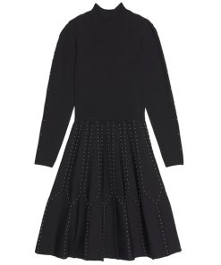 sachin and babi light blue dress The Ingrid Black Halter Polka Dot Mesh Mini Dress M main image 1