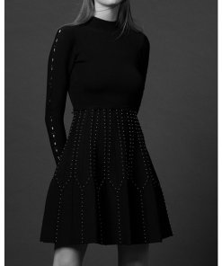 Sandro Opinion Studded Knit Dress
