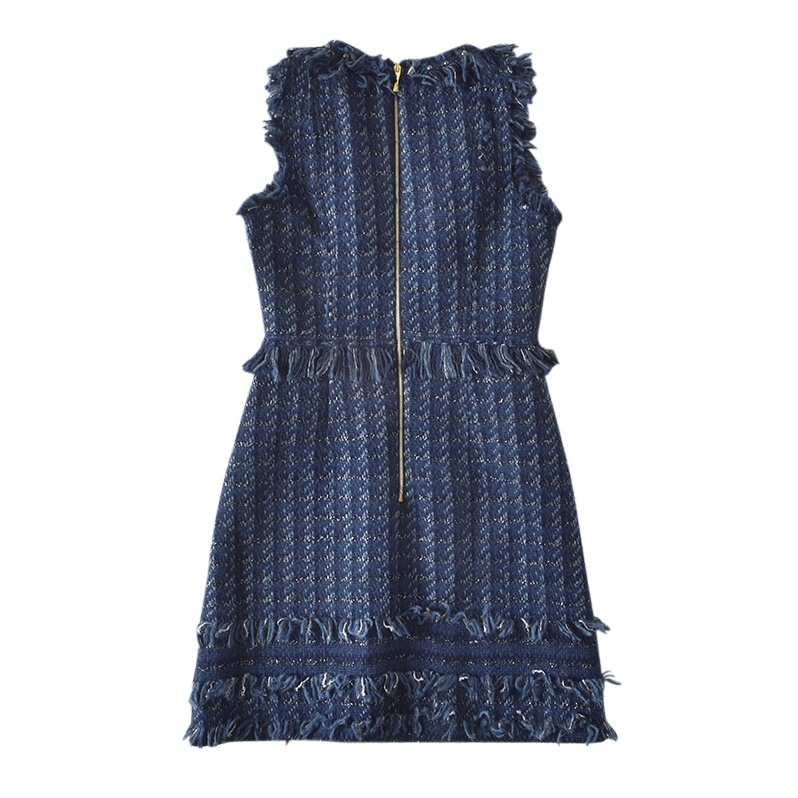 Kate Spade Madison Avenue Fringe V-Neck Tweed Dress evaChic Kate Spade Madison Avenue Fringe V-Neck Tweed Dress evaChic