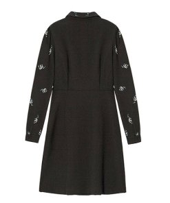 Maje Riwest Embroidered Cotton Shirtdress