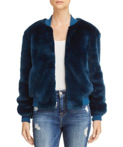 Elizabeth and James Ellington Faux Fur Bomber Jacket