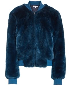 Elizabeth and James Ellington Faux Fur Bomber Jacket
