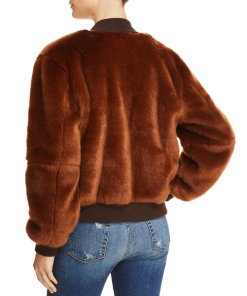 Elizabeth and James Ellington Faux Fur Bomber Jacket