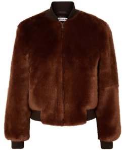 Elizabeth and James Ellington Faux Fur Bomber Jacket