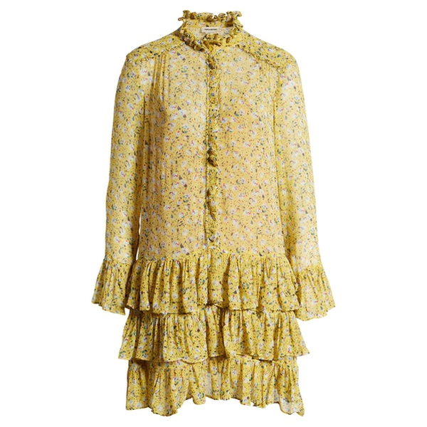 slim fit dress slacks Zadig & Voltaire Rodji Silk Yellow Dress Size M medium ladies –  Afashionistastore main image 1