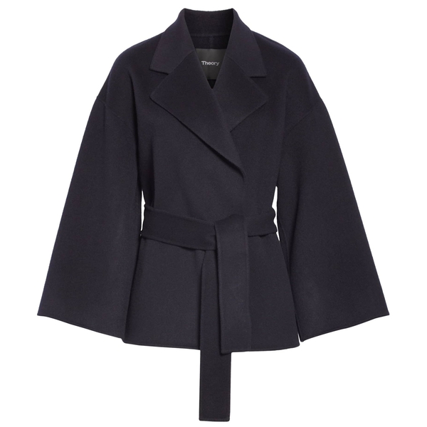 Theory Bell-Sleeve Wool & Cashmere Belted Jacket