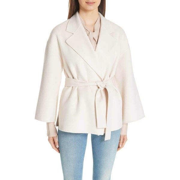 Theory Bell-Sleeve Wool & Cashmere Belted Jacket - Image 8
