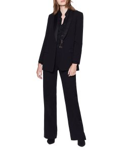 Equipment Quincy Wool Crepe Tuxedo-Style Blazer