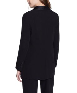 Equipment Quincy Wool Crepe Tuxedo-Style Blazer