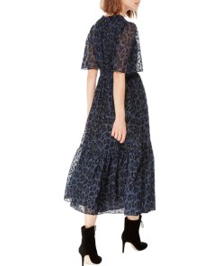 Kate Spade Leopard Clip Dot Midi Dress