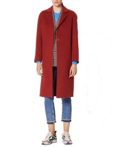 Sandro Double-Sided Single-Button Wool Coat