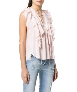 Zadig & Voltaire Time Lace-Up Ruffled Jac Top