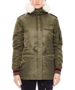 Sandro Vitalic Faux Fur-Trim Shell Parka Coat