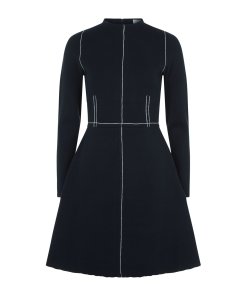 Sandro Lune Contrast Stitching Knit Dress