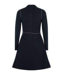 Sandro Lune Contrast Stitching Knit Dress