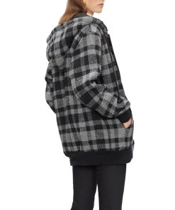 The Kooples Hooded Check Jacket