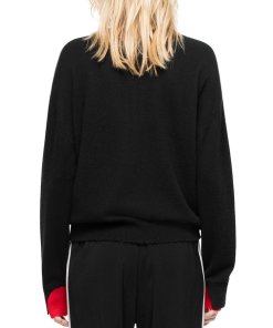 Zadig & Voltaire Gaby Bis Embellished Star Cashmere Sweater